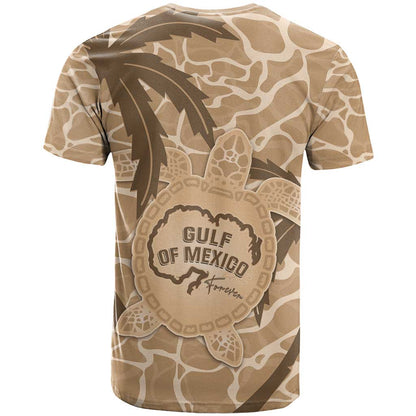 Gulf of Mexico Forever T-Shirt Mexican Turtle Brown Version Graphic Tee