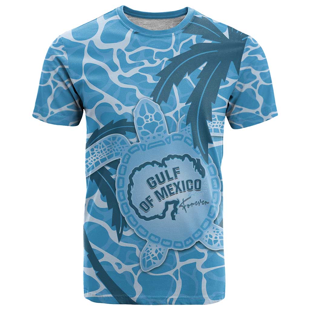 Gulf of Mexico Forever T-Shirt Mexican Turtle Blue Version Graphic Tee
