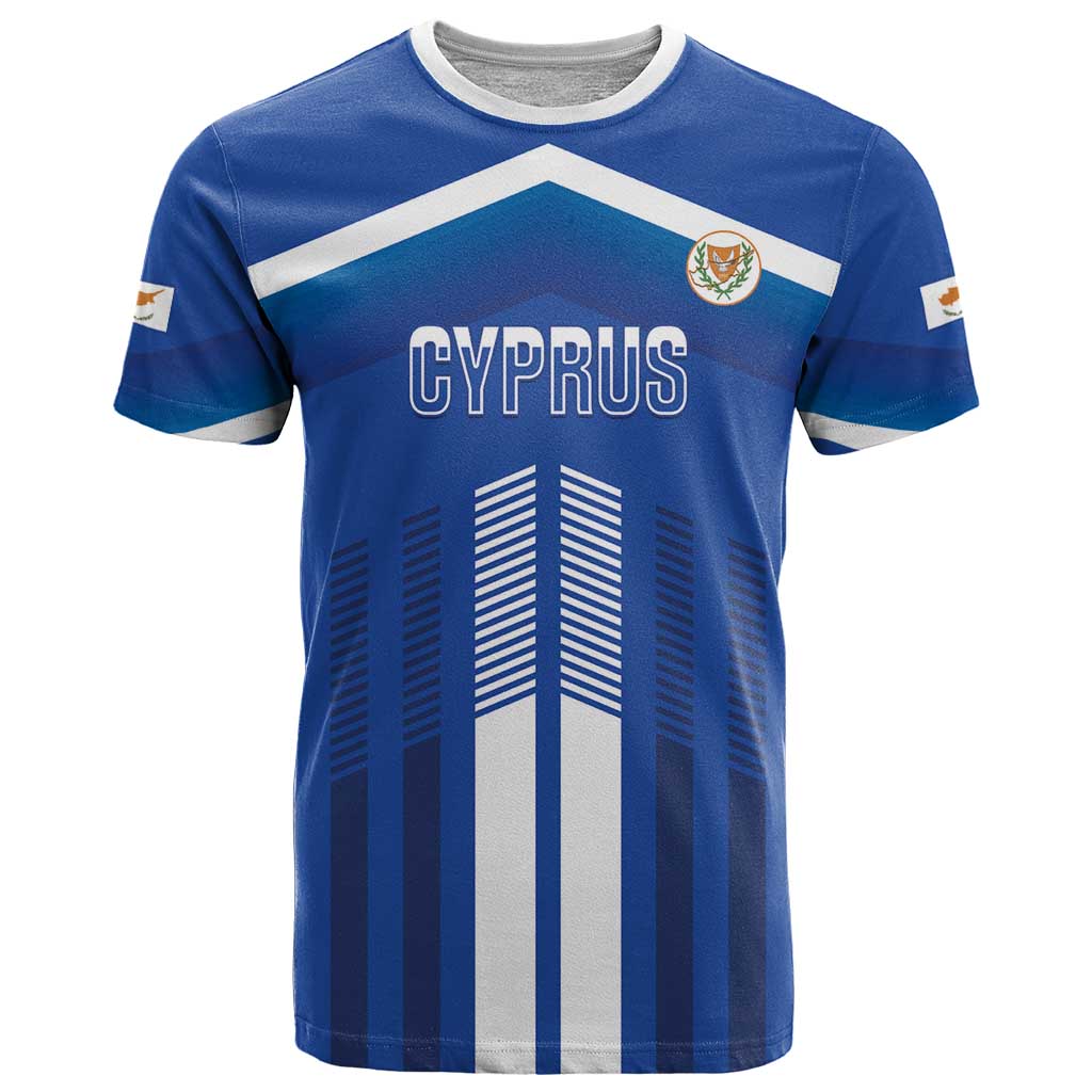 Custom Cyprus Football T-Shirt Go Champions Graphic Tee