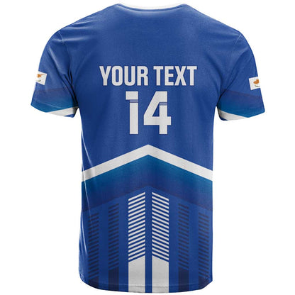 Custom Cyprus Football T-Shirt Go Champions Graphic Tee