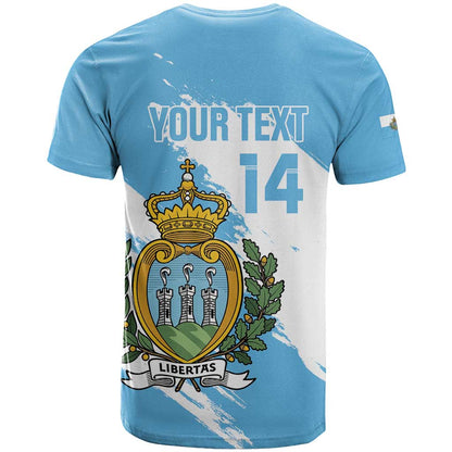Custom San Marino Football T-Shirt Come On La Serenissima Graphic Tee