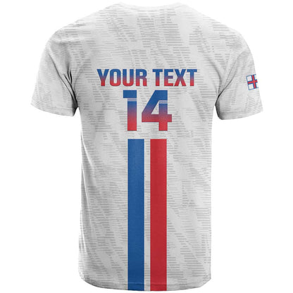 Custom Faroe Islands Football T-Shirt Come On National Team Graphic Tee
