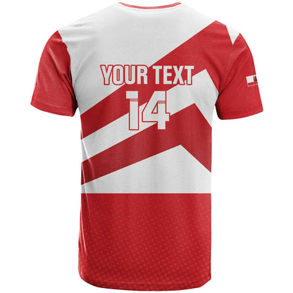 Custom Gibraltar Football T-Shirt Castle And Key Sporty Style Graphic Tee