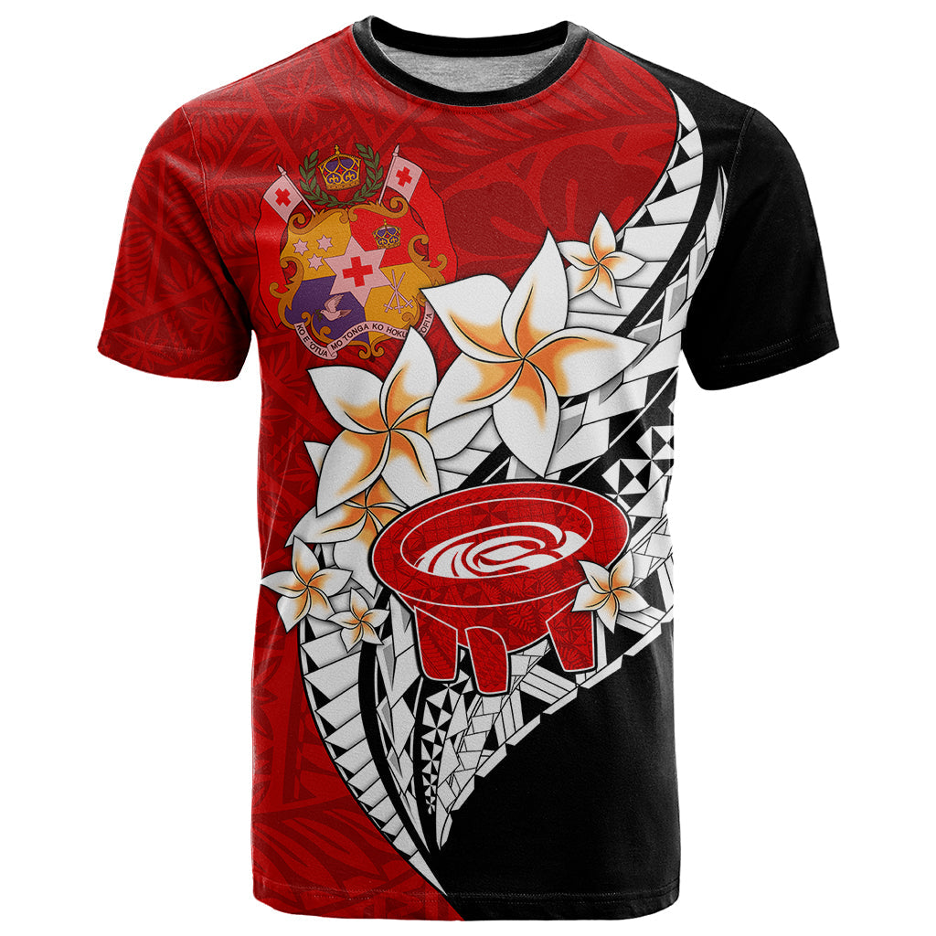 Tonga Kava Bowl T-Shirt Togan Kupesi Ngatu Pattern Black Graphic Tee