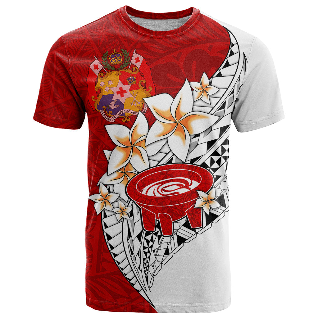 Tonga Kava Bowl T-Shirt Togan Kupesi Ngatu Pattern White Graphic Tee