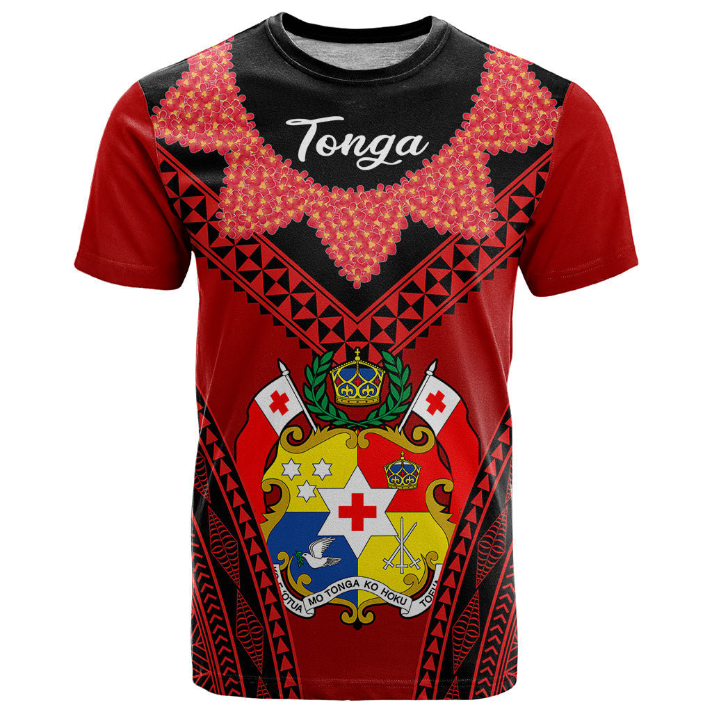Tonga Heilala Flowers T-Shirt Tongan Ngatu Black Special Verison Graphic Tee
