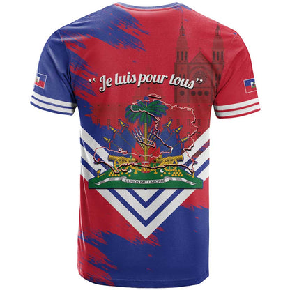 Port-au-Prince Haiti T-Shirt Potoprens Coat of arms Grunge Vibes Graphic Tee