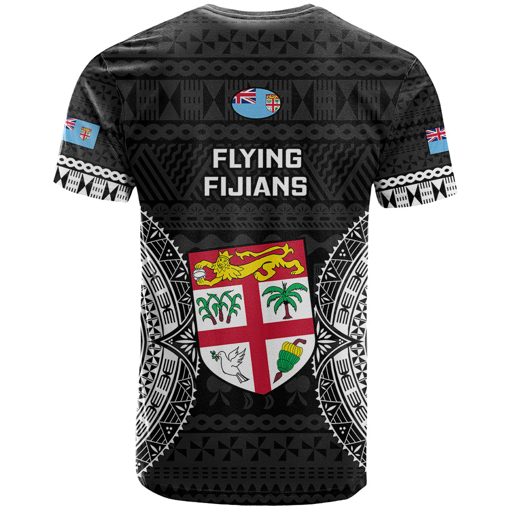 Fiji Rugby T-Shirt Fijian Tapa Pattern World Cup Black Graphic Tee