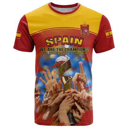 Spain Football T-Shirt World Cup Champions Proud Of Our Girls Graphic Tee