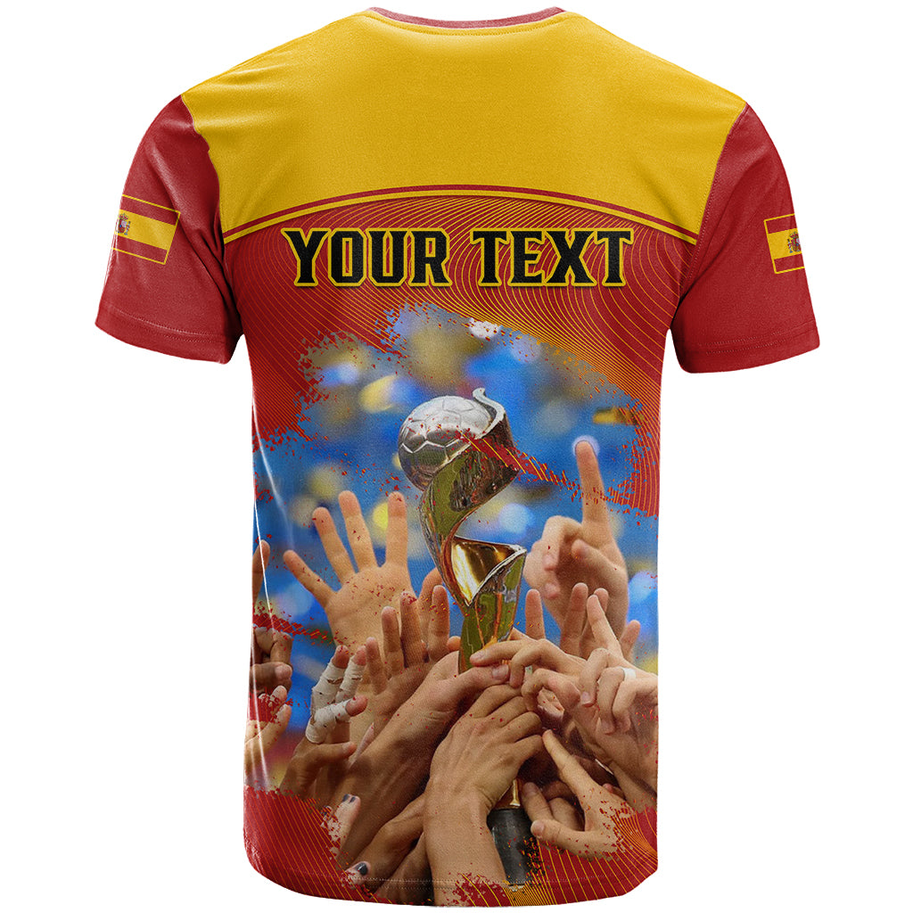 Custom Spain Football T-Shirt World Cup Champions Proud Of Our Girls Graphic Tee