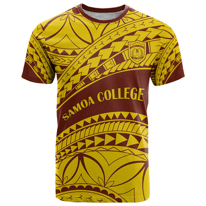 Personalised Samoa College T-Shirt Samoan Pattern Graphic Tee