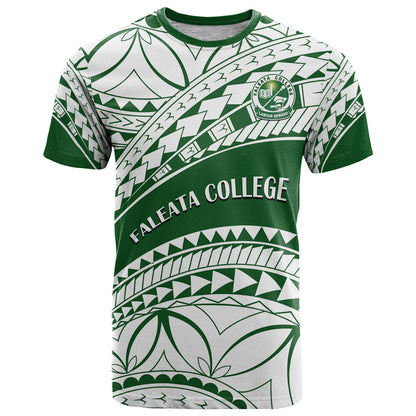 Personalised Samoa Faleata College T-Shirt Samoan Pattern Graphic Tee