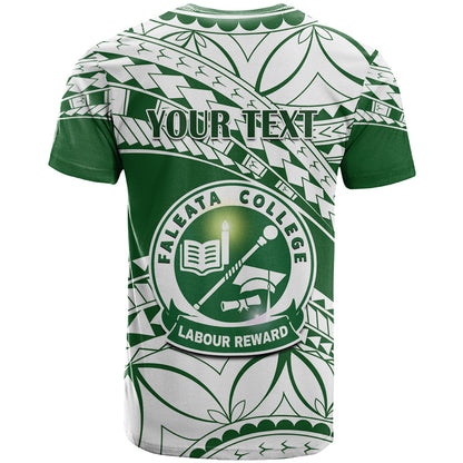 Personalised Samoa Faleata College T-Shirt Samoan Pattern Graphic Tee