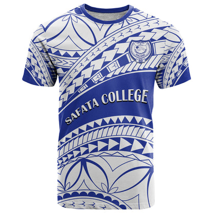 Personalised Samoa Safata College T-Shirt Samoan Pattern Graphic Tee
