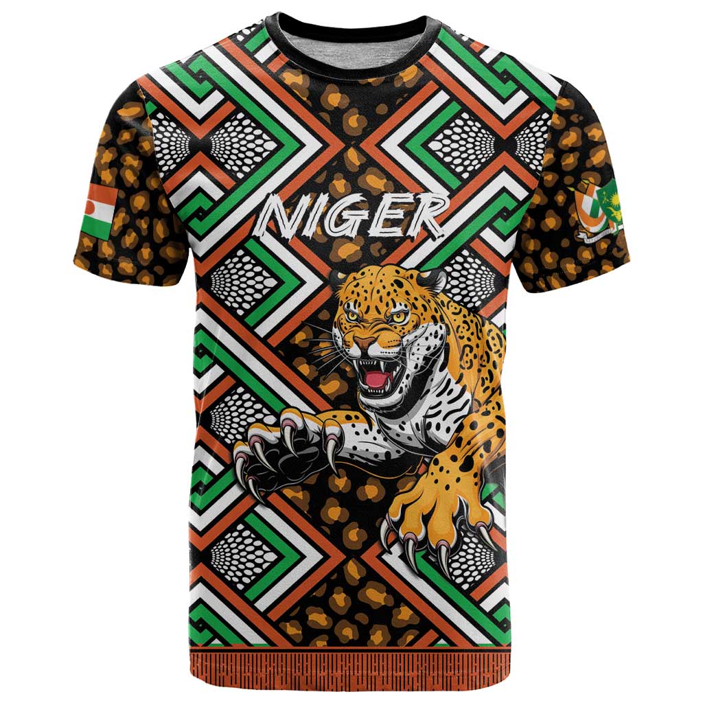 Personalized Niger T-Shirt Leopard Ankara African Pattern Graphic Tee