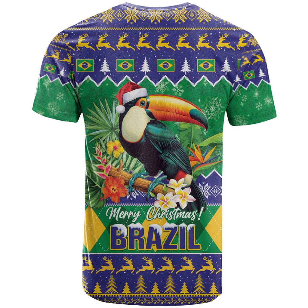 Brazil Christmas T-Shirt Toco Toucan Feliz Natal Graphic Tee