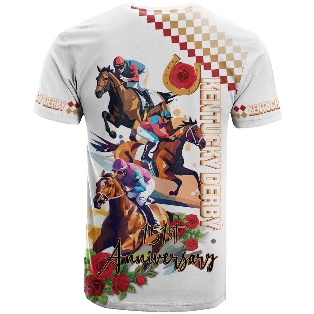 Kentucky Horse Racing T-Shirt 2025 Happy 151st Anniversary With Roses Graphic Tee