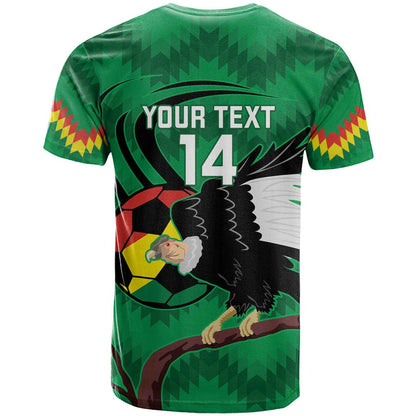 Custom Bolivia Football T-Shirt Andean Condor Vamo La Verde Graphic Tee