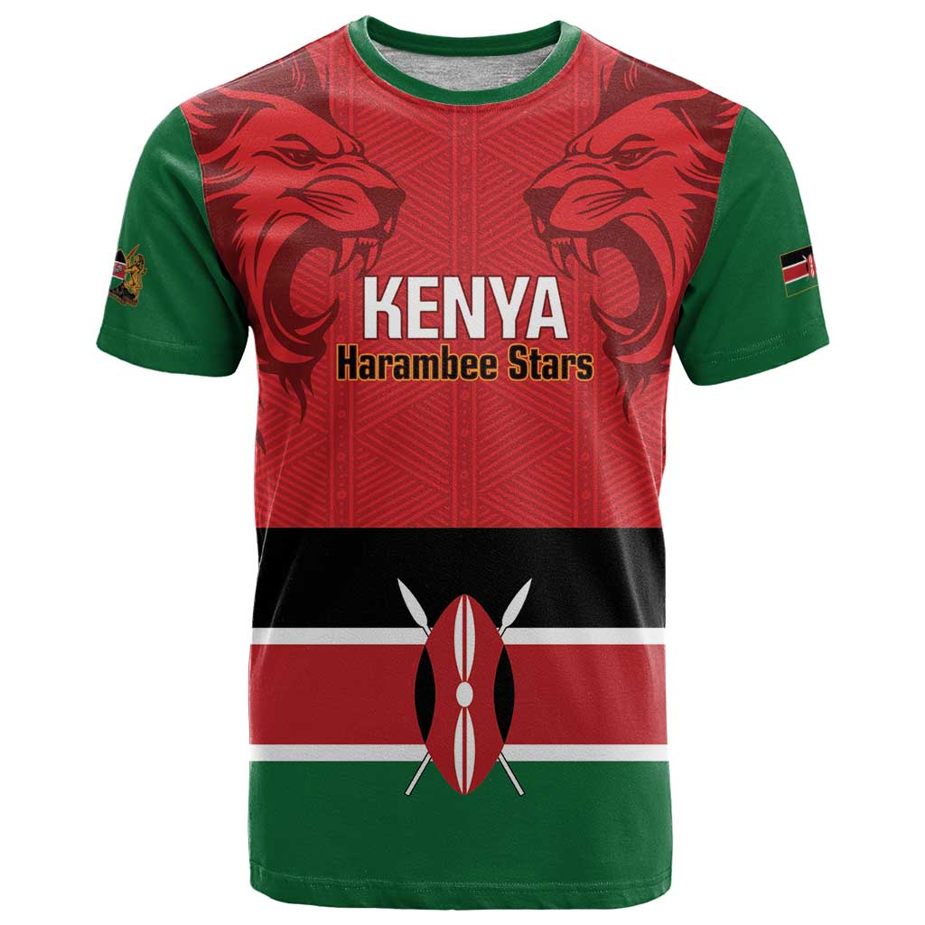 Custom Kenya Football T-Shirt Come On Harambee Stars Graphic Tee