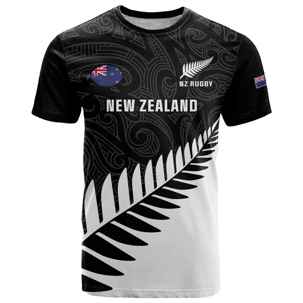 New Zealand Silver Fern Rugby T-Shirt All Black Go Champions Maori Pattern Graphic Tee