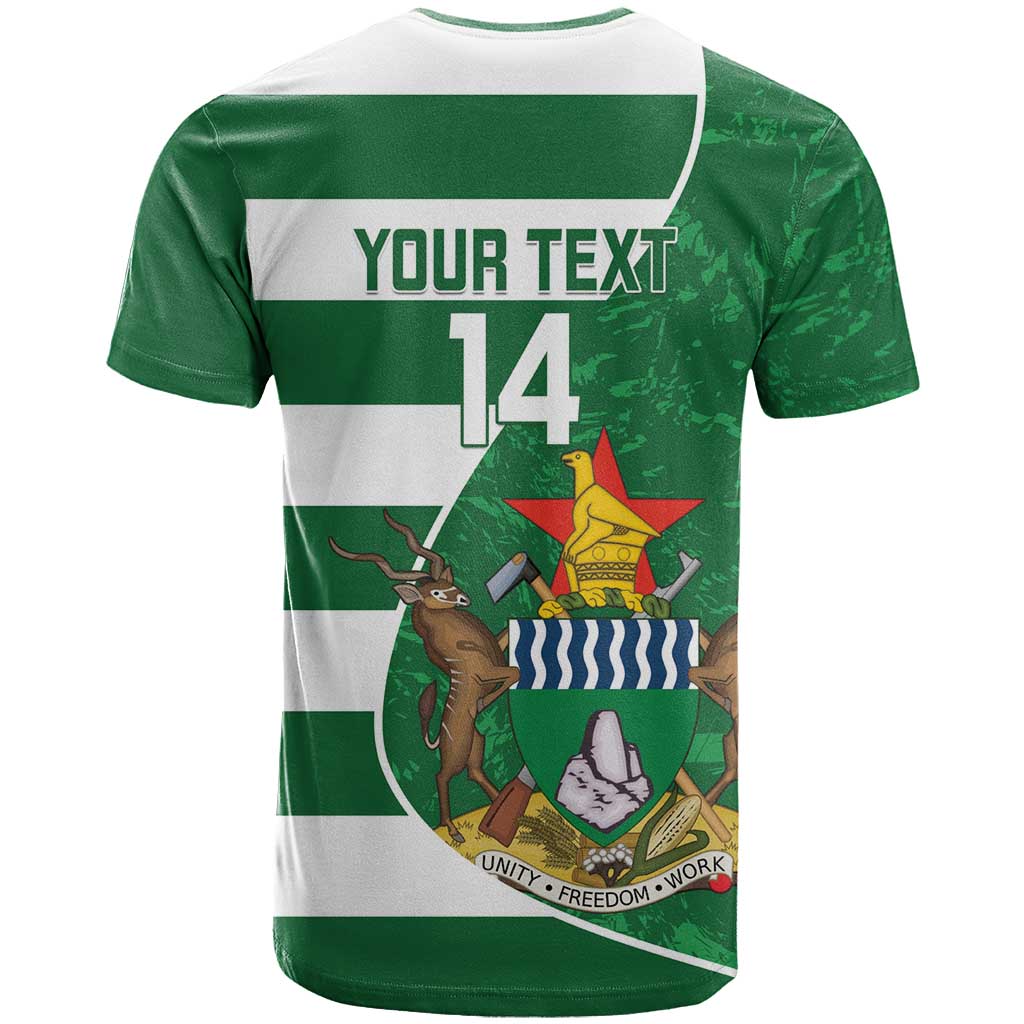 Zimbabwe Rugby Custom T-Shirt Sables 3rd Champions Proud Graphic Tee