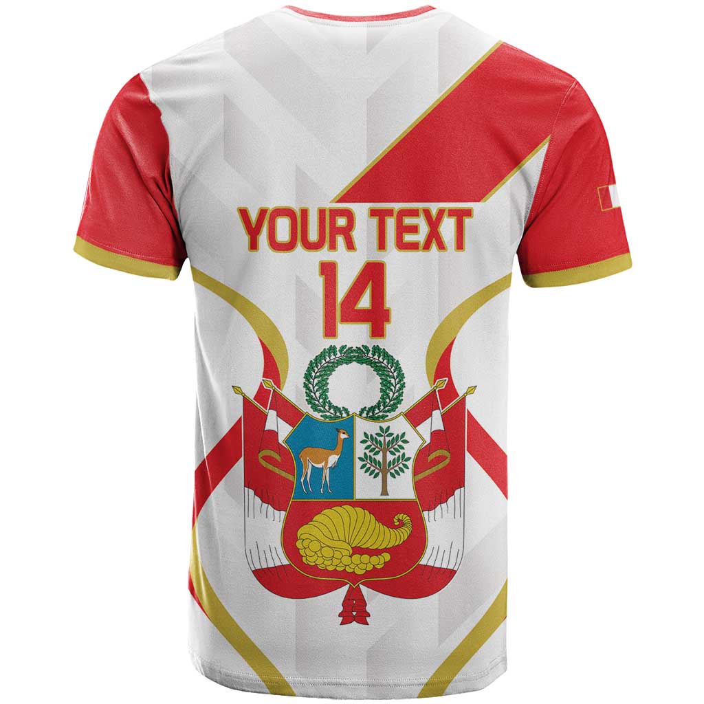 Custom Peru Football T-Shirt Vamos La Bicolor Graphic Tee