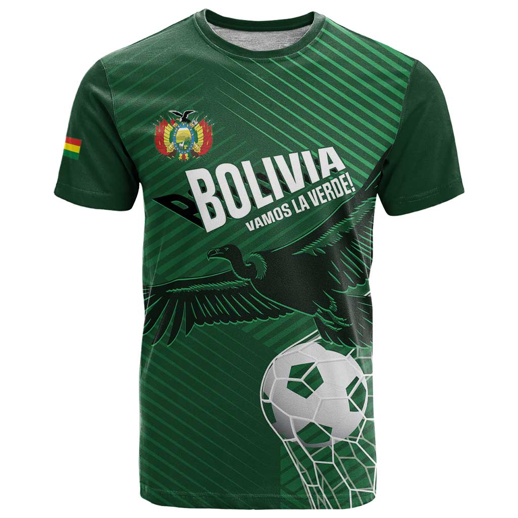 Custom Bolivia Football T-Shirt Vamos La Verde Graphic Tee