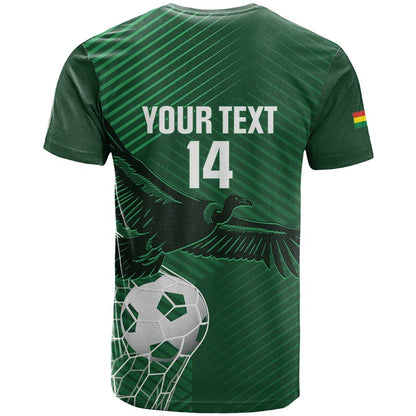 Custom Bolivia Football T-Shirt Vamos La Verde Graphic Tee