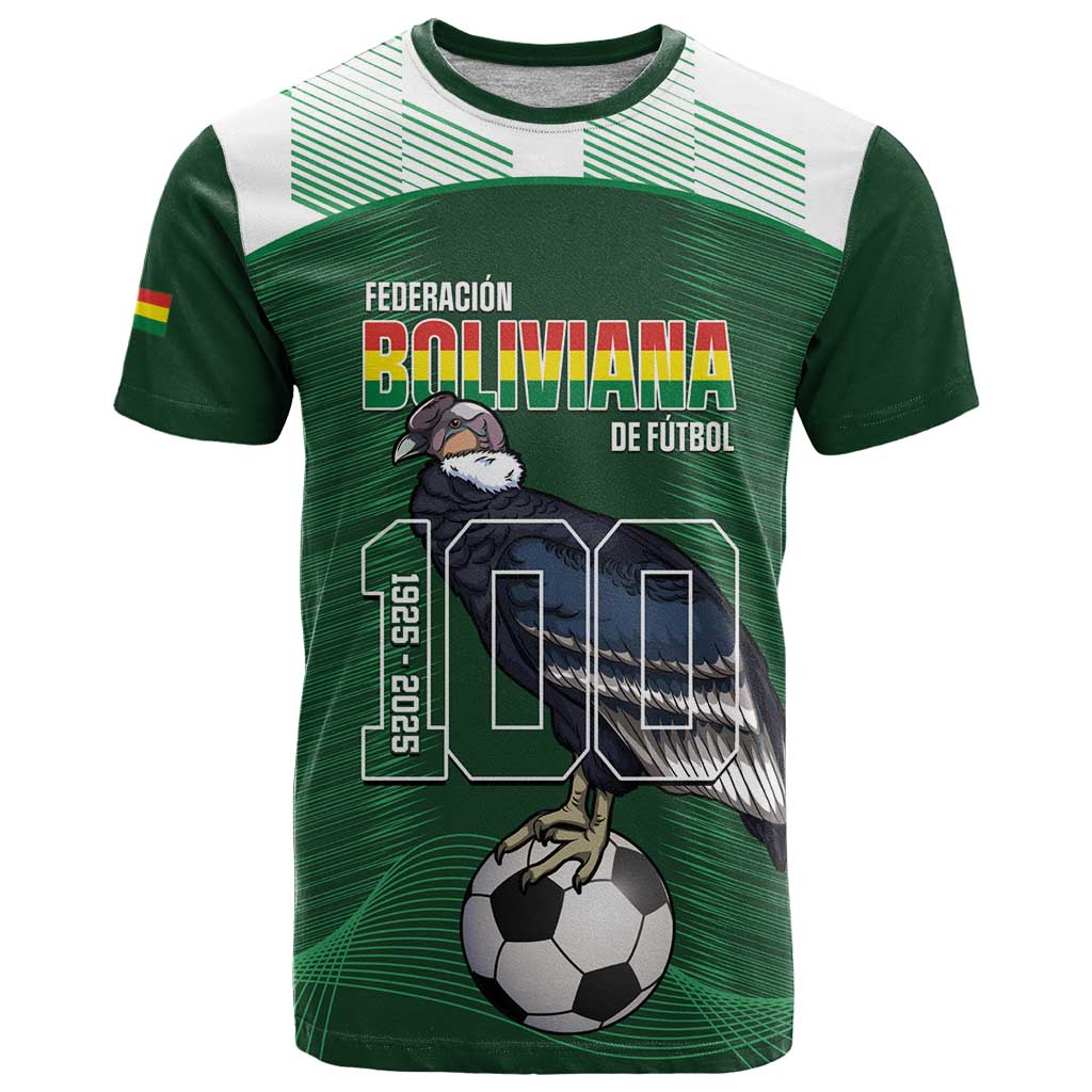 Custom Bolivia Football T-Shirt 100th Anniversary Andean Condor Proud Graphic Tee