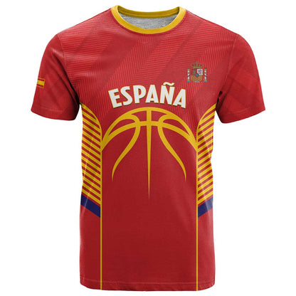 Spain Basketball Custom T-Shirt La Roja Go Champions Graphic Tee