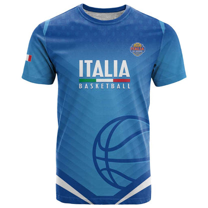 Italy Basketball Custom T-Shirt Gli Azzurri Go Champions Graphic Tee