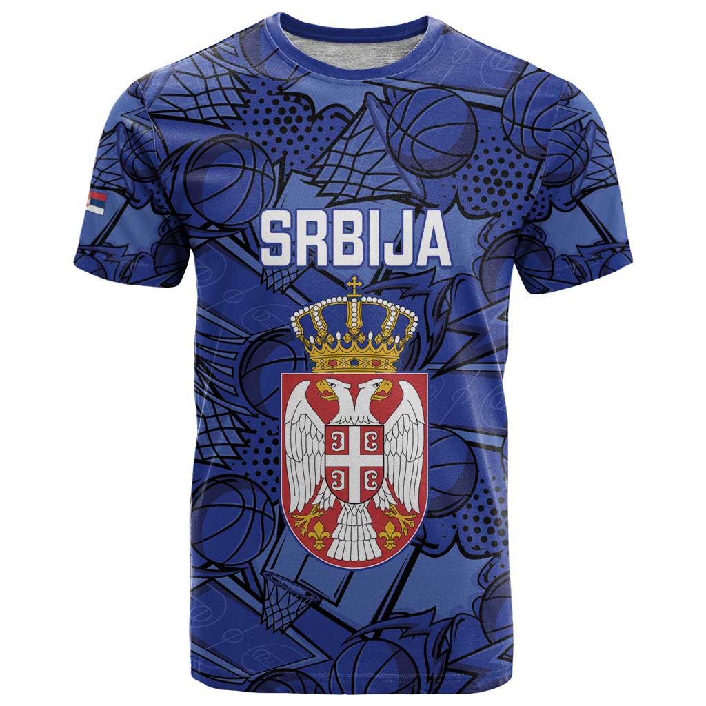 Serbia Basketball Custom T-Shirt Srbija Go Champions Graphic Tee
