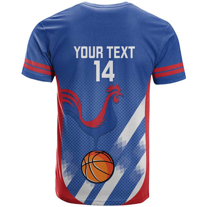 France Basketball Custom T-Shirt Allez Les Bleus Graphic Tee