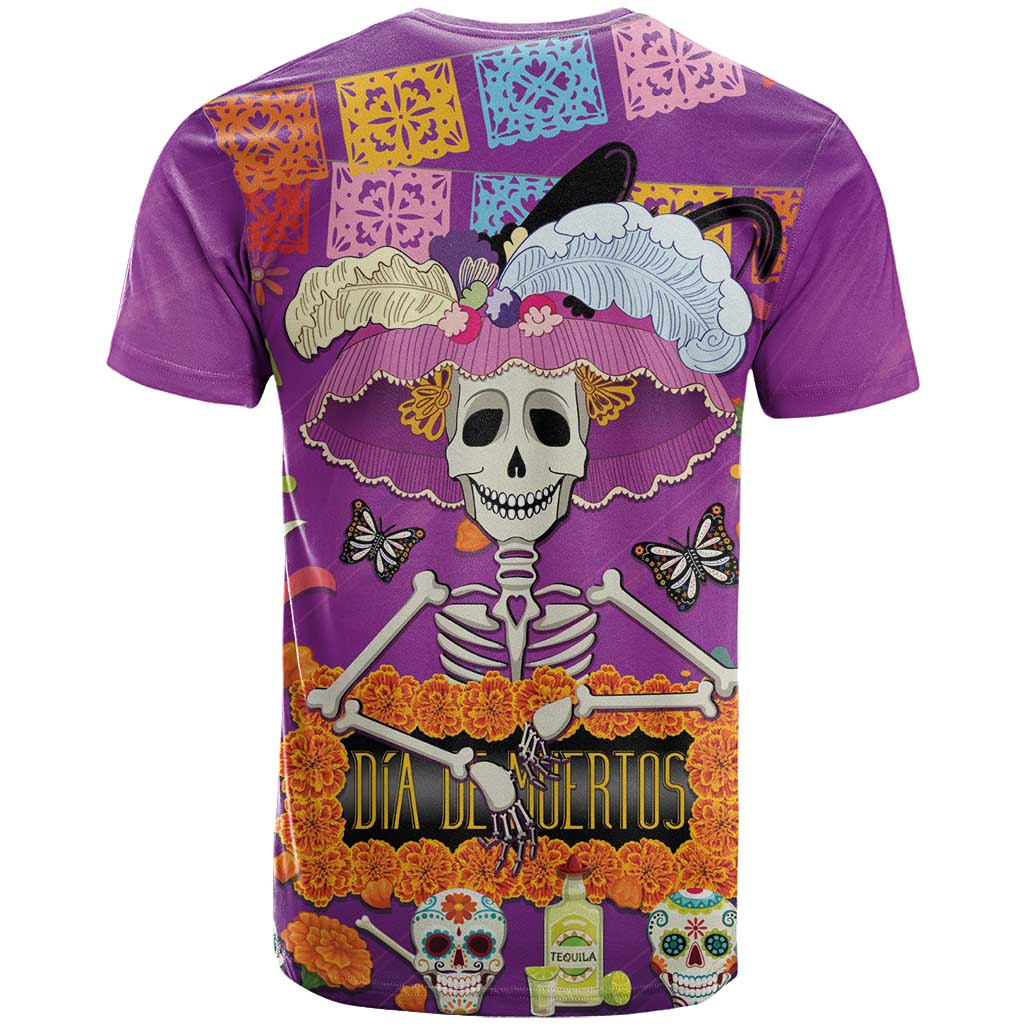 Dia De Muertos Mexico T-Shirt La Calavera Catrina Graphic Tee