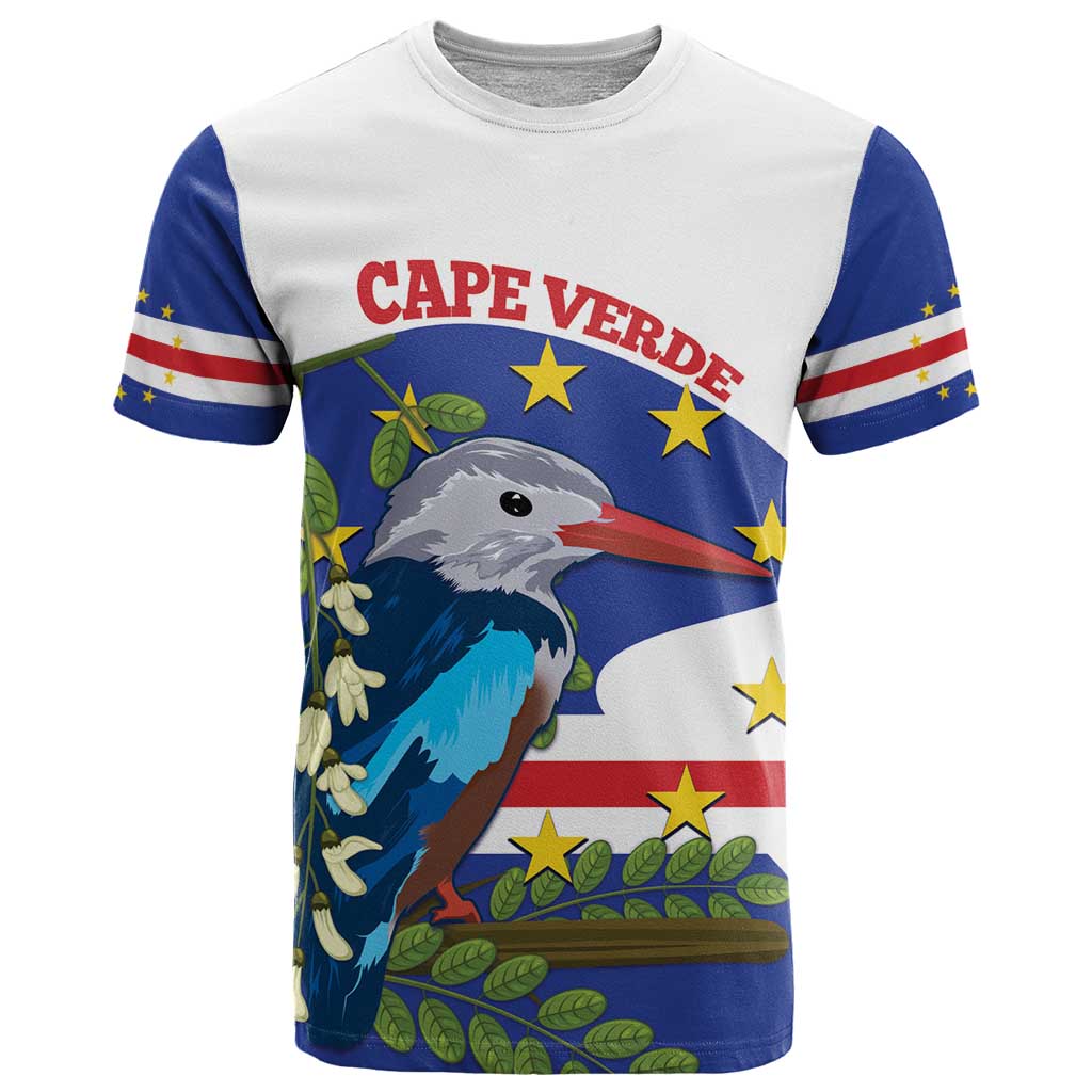 Cape Verde T-Shirt Grey-Headed Kingfisher Mix Honey Locust Graphic Tee