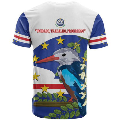Cape Verde T-Shirt Grey-Headed Kingfisher Mix Honey Locust Graphic Tee