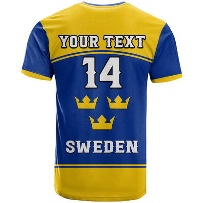 Custom Sweden Hockey Sporty Style T-Shirt Graphic Tee