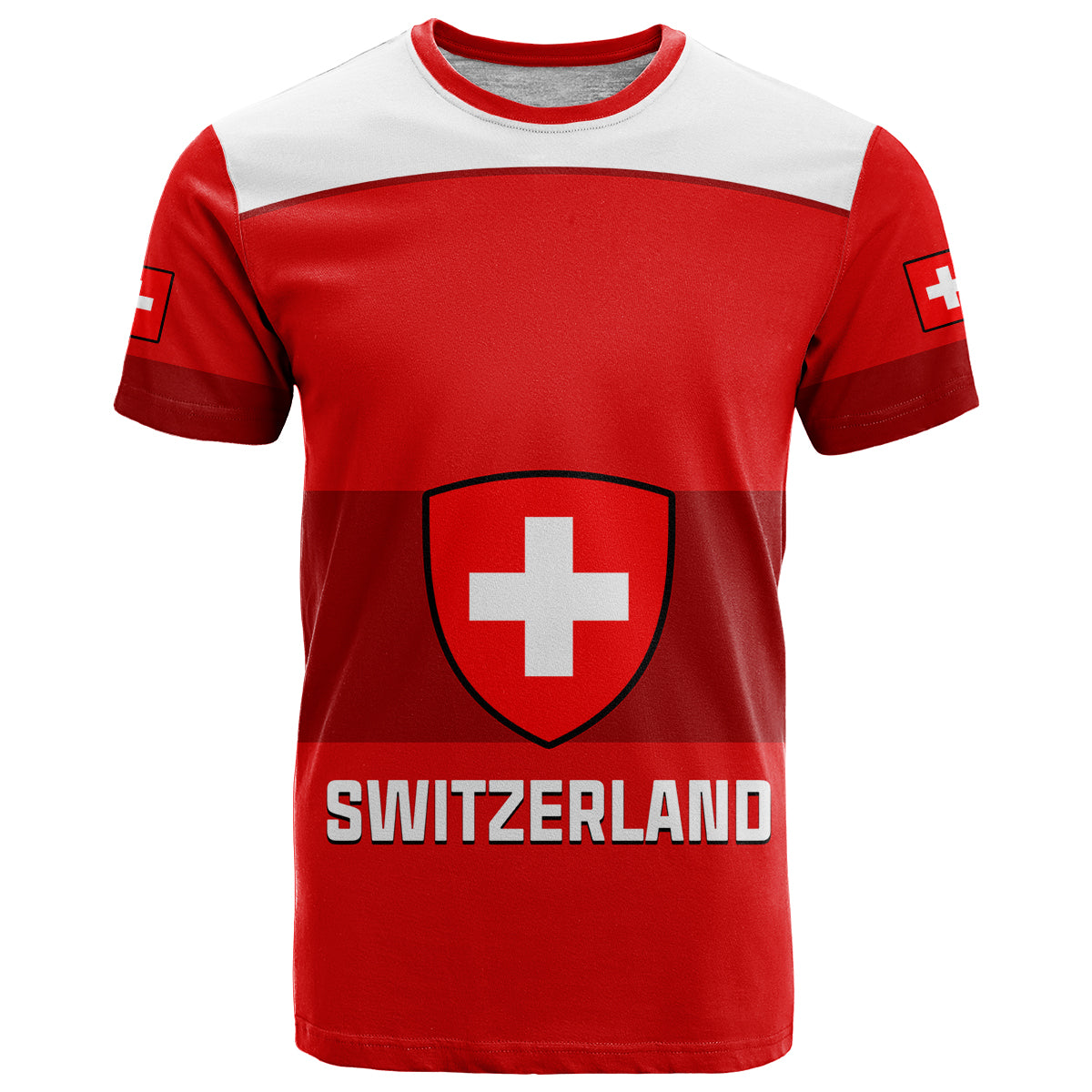 Custom Switzerland Hockey Sporty Style T-Shirt Graphic Tee
