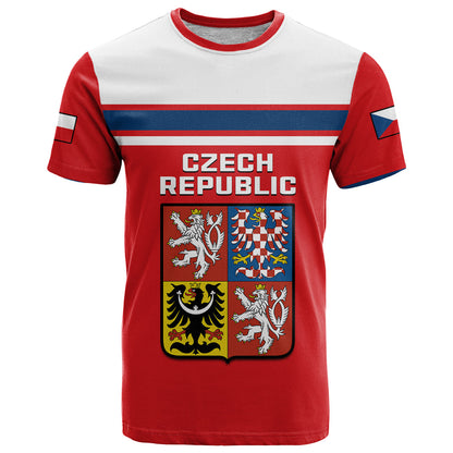 Custom Czech Republic Hockey Sporty Style T-Shirt Graphic Tee