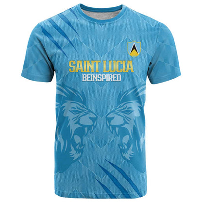 Custom Saint Lucia Cricket T-Shirt Go Champions Beinspired Graphic Tee
