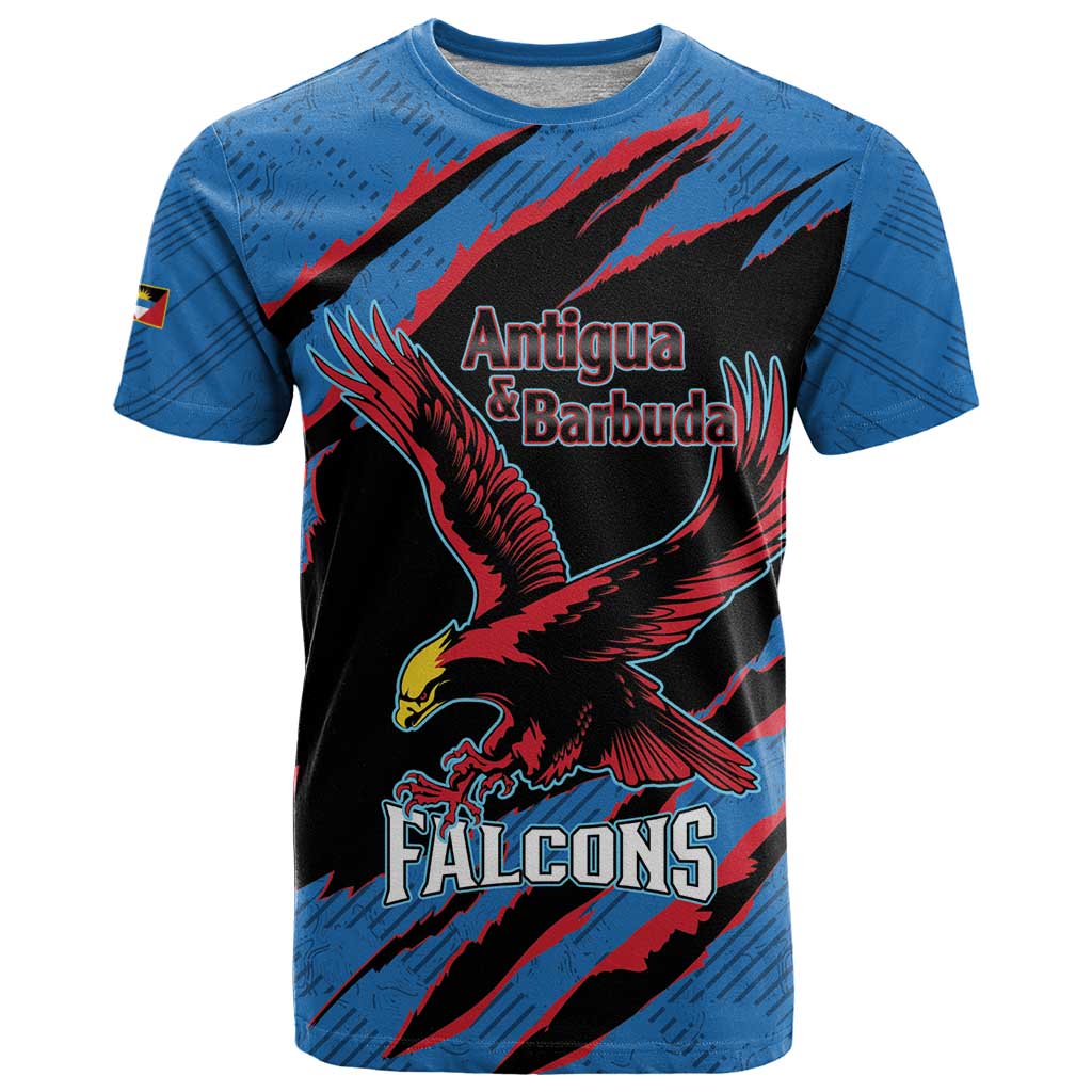 Custom Antigua and Barbuda Cricket T-Shirt Go Champions Falcons Graphic Tee