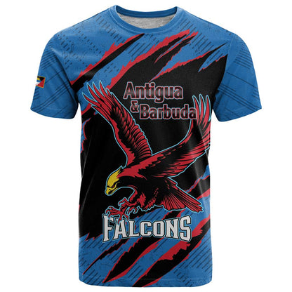 Custom Antigua and Barbuda Cricket T-Shirt Go Champions Falcons Graphic Tee