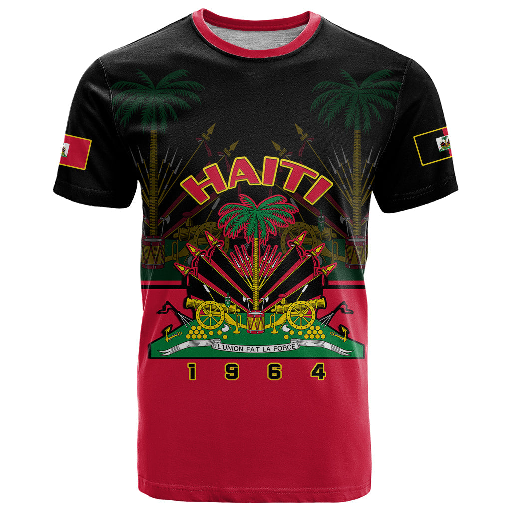 Personalised Haiti 1964 T-Shirt Coat Of Arms Flag Style Graphic Tee