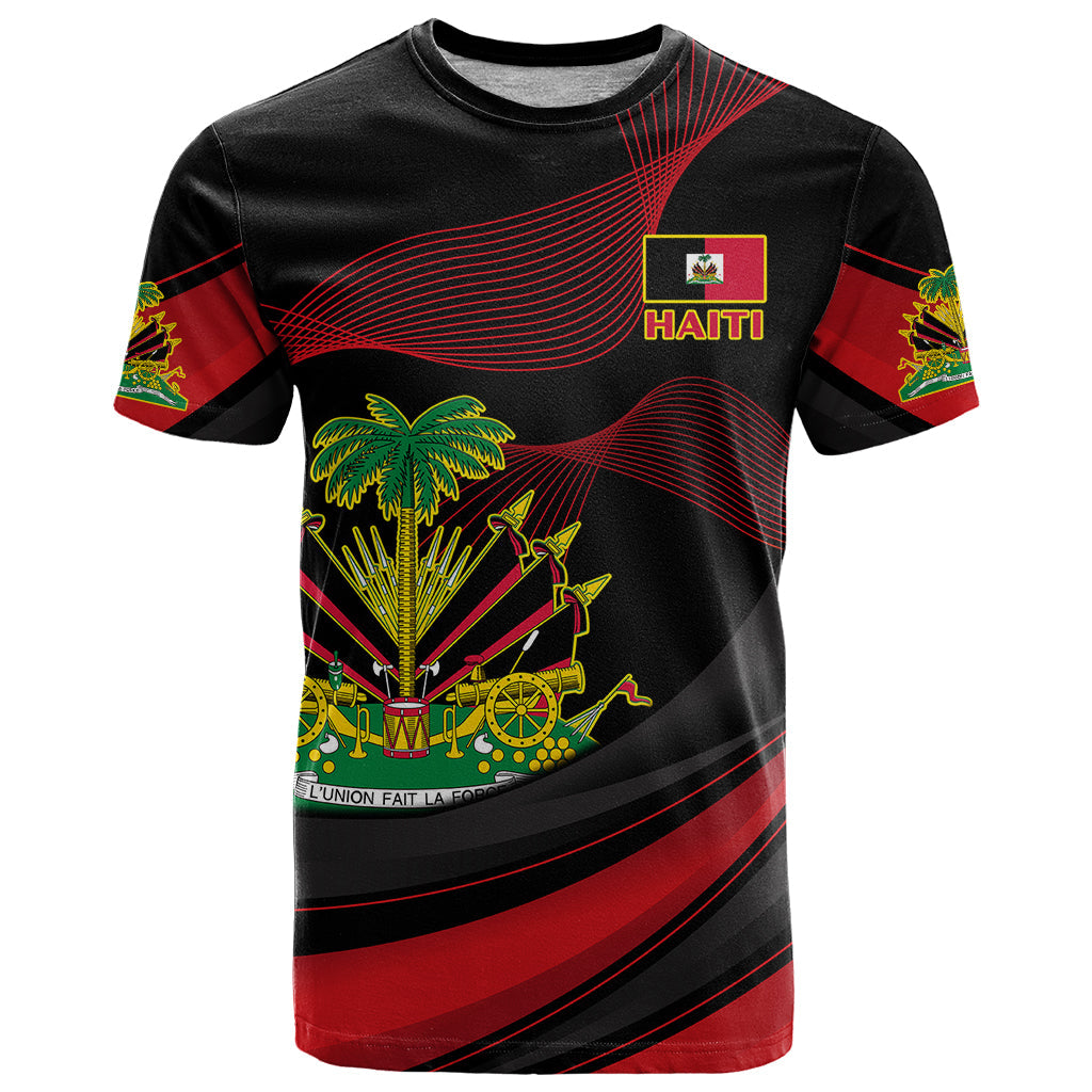 Haiti 1964 T-Shirt Coat Of Arms Curvel Style Graphic Tee