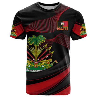 Haiti 1964 T-Shirt Coat Of Arms Curvel Style Graphic Tee