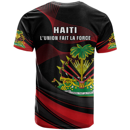 Haiti 1964 T-Shirt Coat Of Arms Curvel Style Graphic Tee