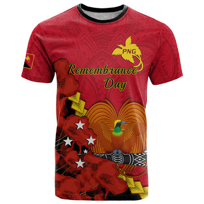 Personalised Remembrance Day PNG T-Shirt Papua New Guinea We Will Remember Them Graphic Tee