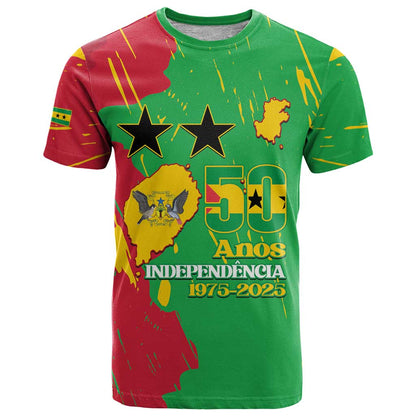 Sao Tome and Principe Independence Day T-Shirt 50 Anos Independencia Graphic Tee