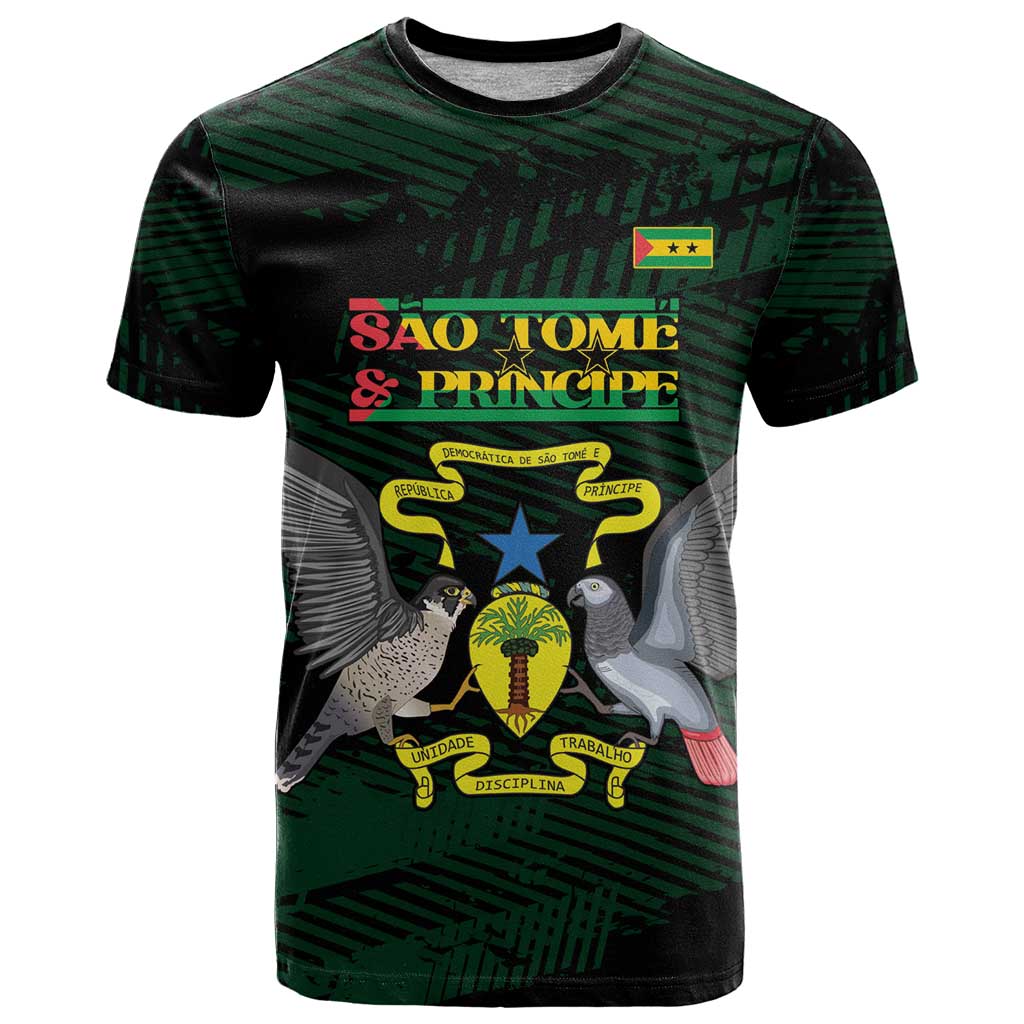 Sao Tome and Principe T-Shirt Coat Of Arms Style Graphic Tee