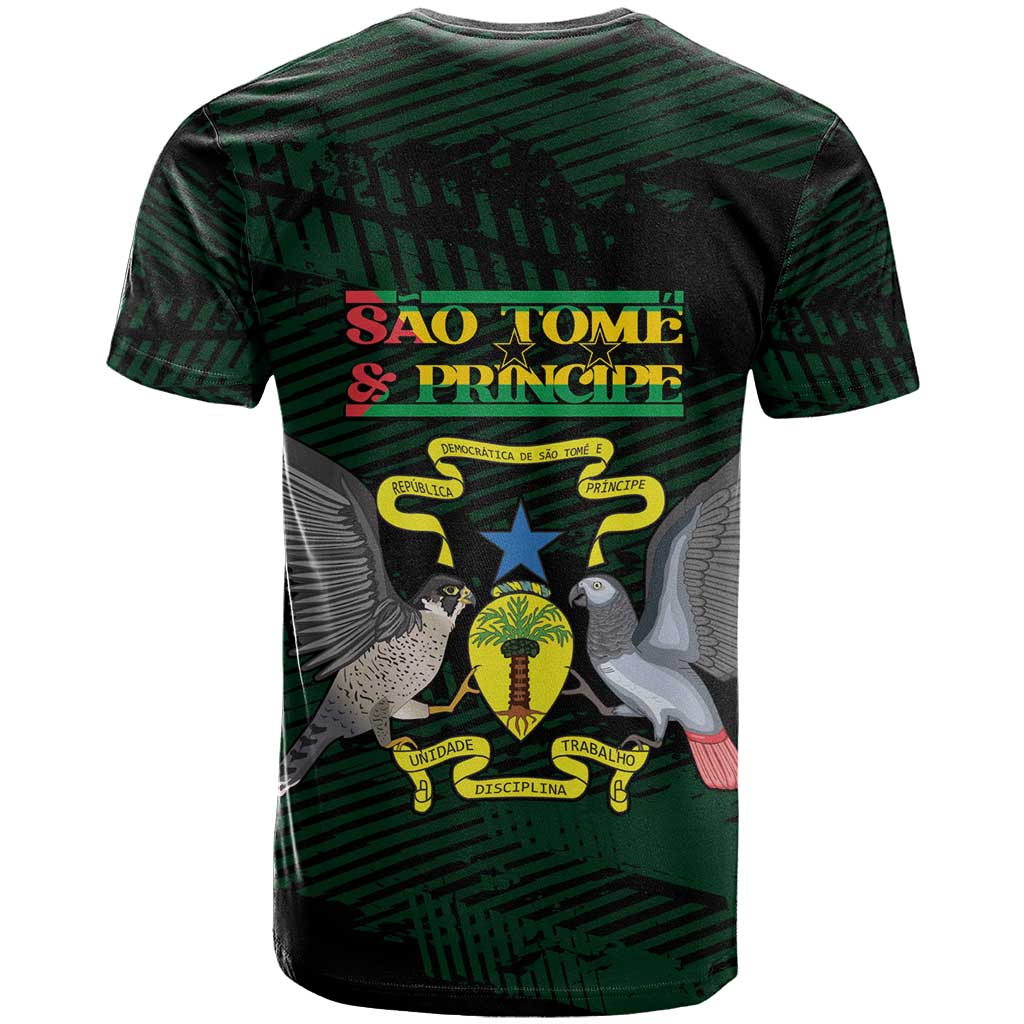 Sao Tome and Principe T-Shirt Coat Of Arms Style Graphic Tee